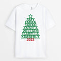 Personalized Family Christmas Tree T-shirt