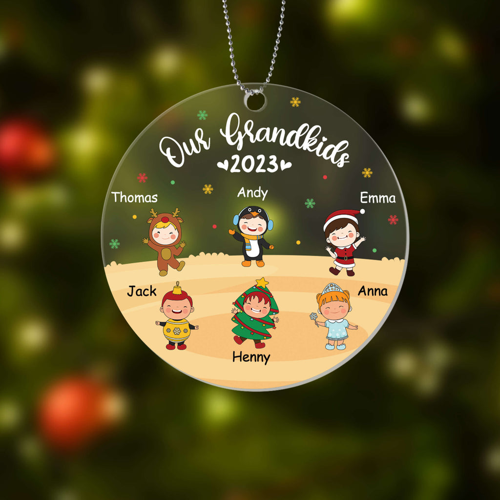 Personalized Our Grandkids Family Christmas Ornament