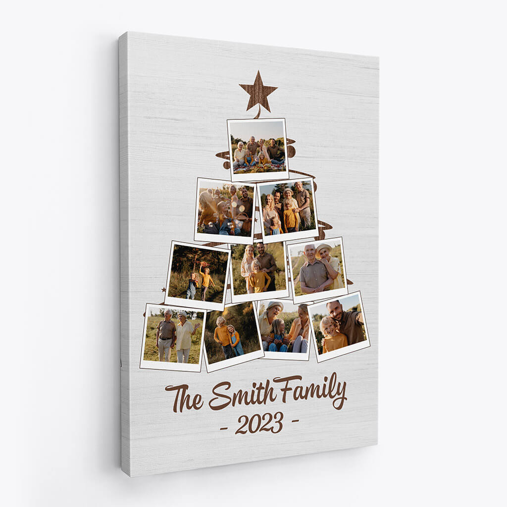 Family Christmas Tree Canvas - Personalized Christmas Family Gifts
