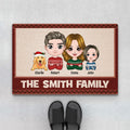 The Smith Family Doormat - Personalized Christmas Gifts for Dog Lovers