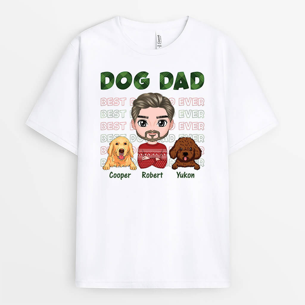 Best Dog Dad - Personalized Cute Xmas Shirts for Dog Lovers