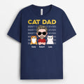Cat Dad Wearing Cool Glasses - Custom Cat Shirts For Men