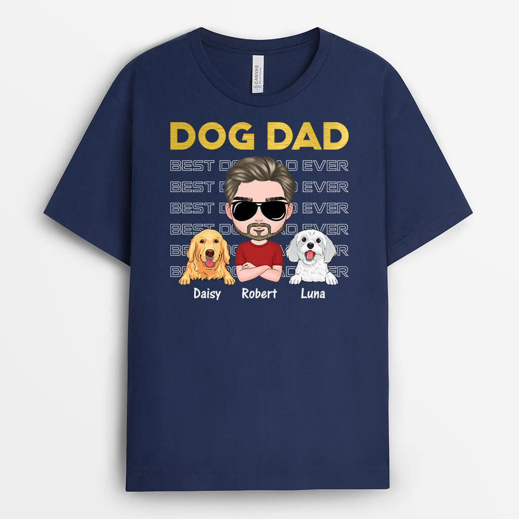 Dog Dad Wearing Glasses - Personalized Pet Clothes for Humans