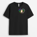Personalized You Left Paw Prints On My Heart Cat T-shirt