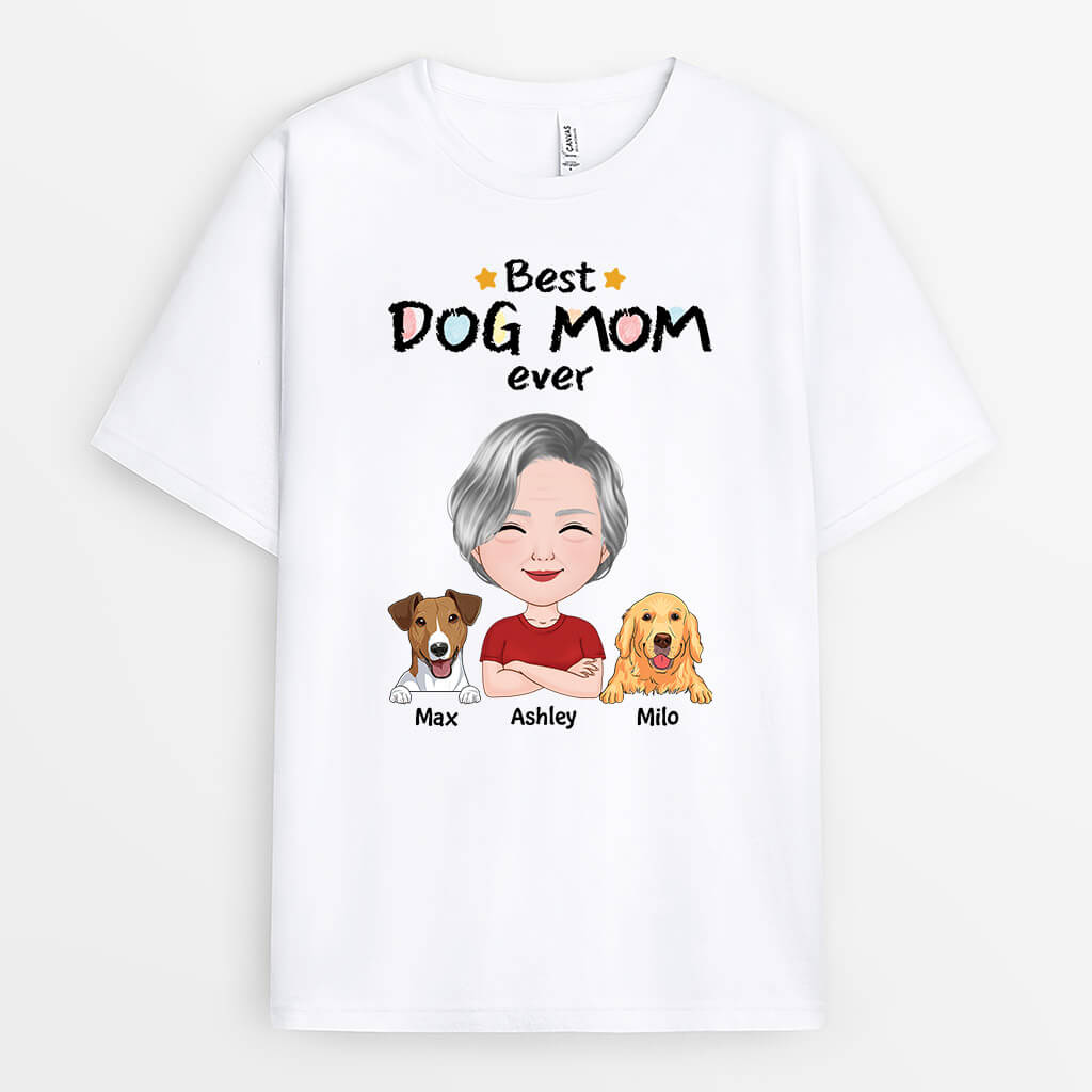 Personalized Best Dog Mom Ever T-shirt