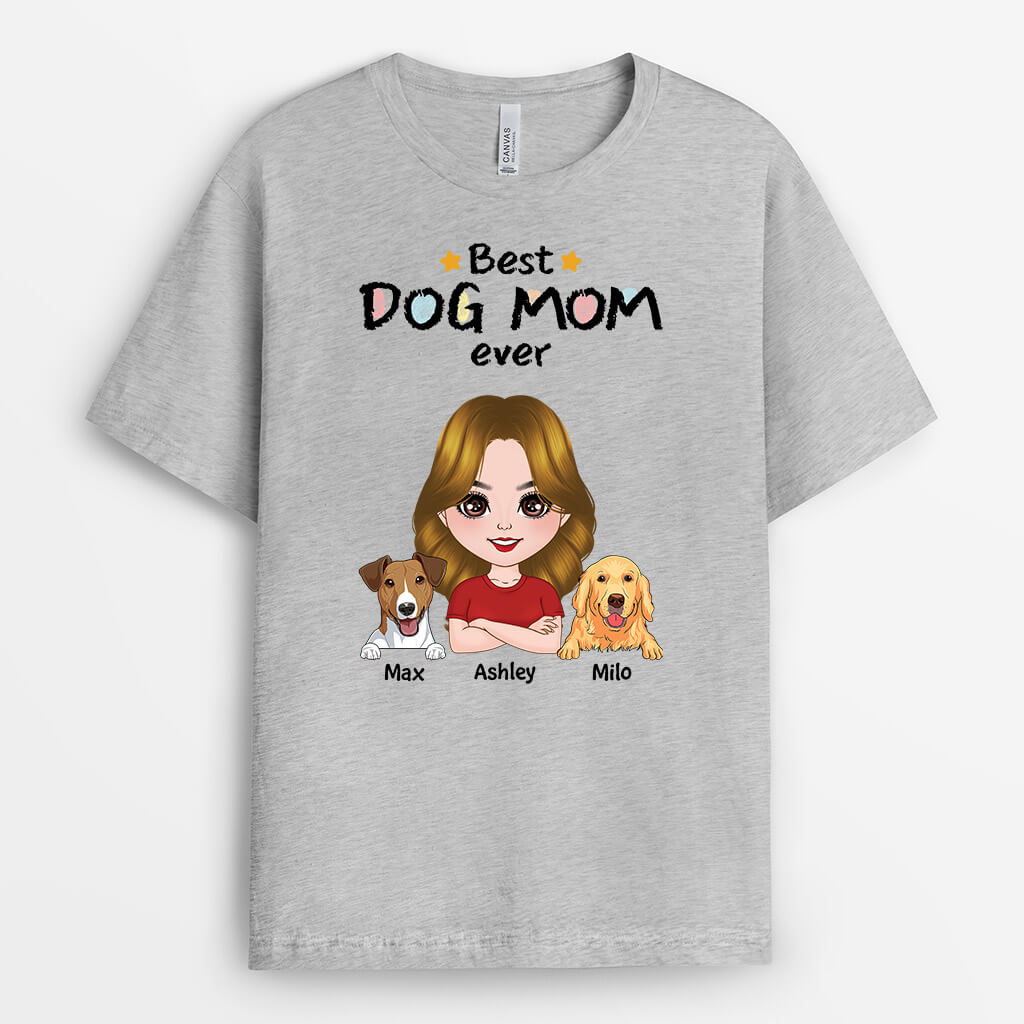Personalized Best Dog Mom Ever T-shirt