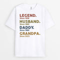 Personalized Legend Husband Daddy And Grandpa Since T-shirt