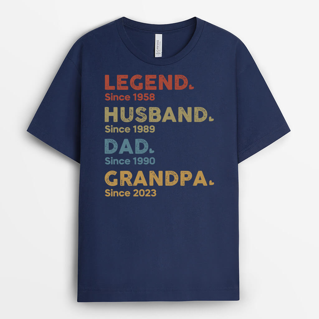 Personalized Legend Husband Dad Grandpa Since T-shirt