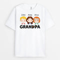 Personalized Grandpa With Kids T-shirt