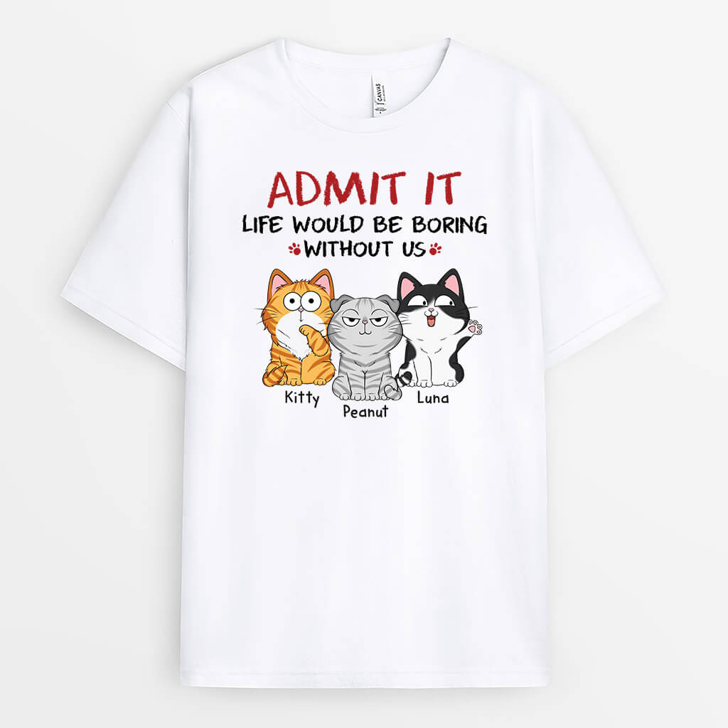 Personalized Funny Gifts - Personalized Cat Shirts for Owners