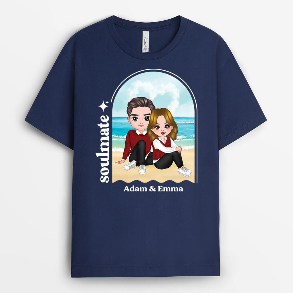 Personalized Soulmate On The Beach T-shirt