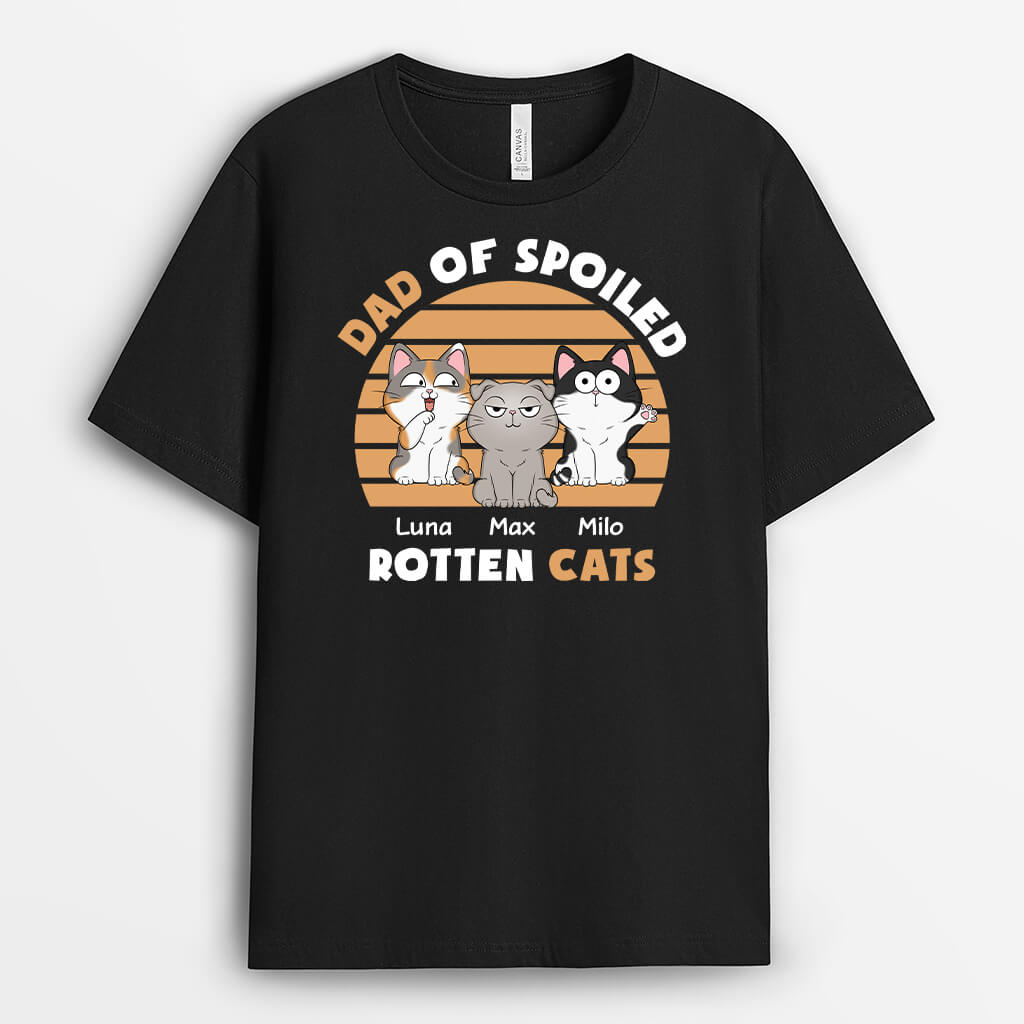 Personalized Mom Of Spoiled Rotten Cats T-shirt