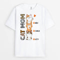 Personalized Cat Mom Cat Dad With Paws T-shirt