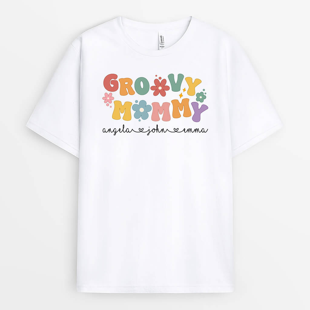 Personalized Groovy Mama T-shirt