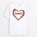 Personalized Grandma Christmas Heart T-shirt
