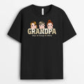Personalized Papa With Cute Kids T-shirt