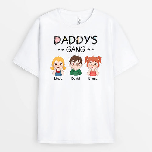 Daddy's Gang - Personalized Dad T-Shirt - Gift for Dad