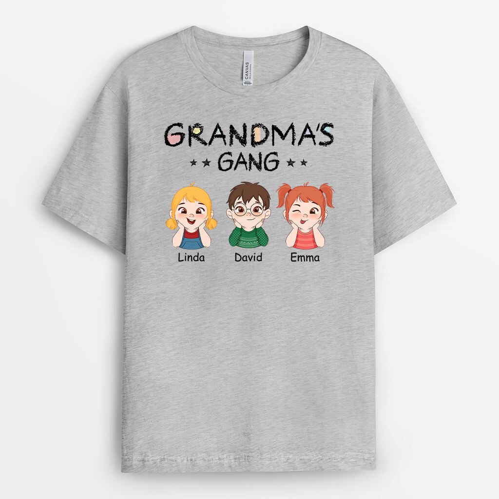Mommy's Gang - Personalized Mom T-Shirt with Kid Names