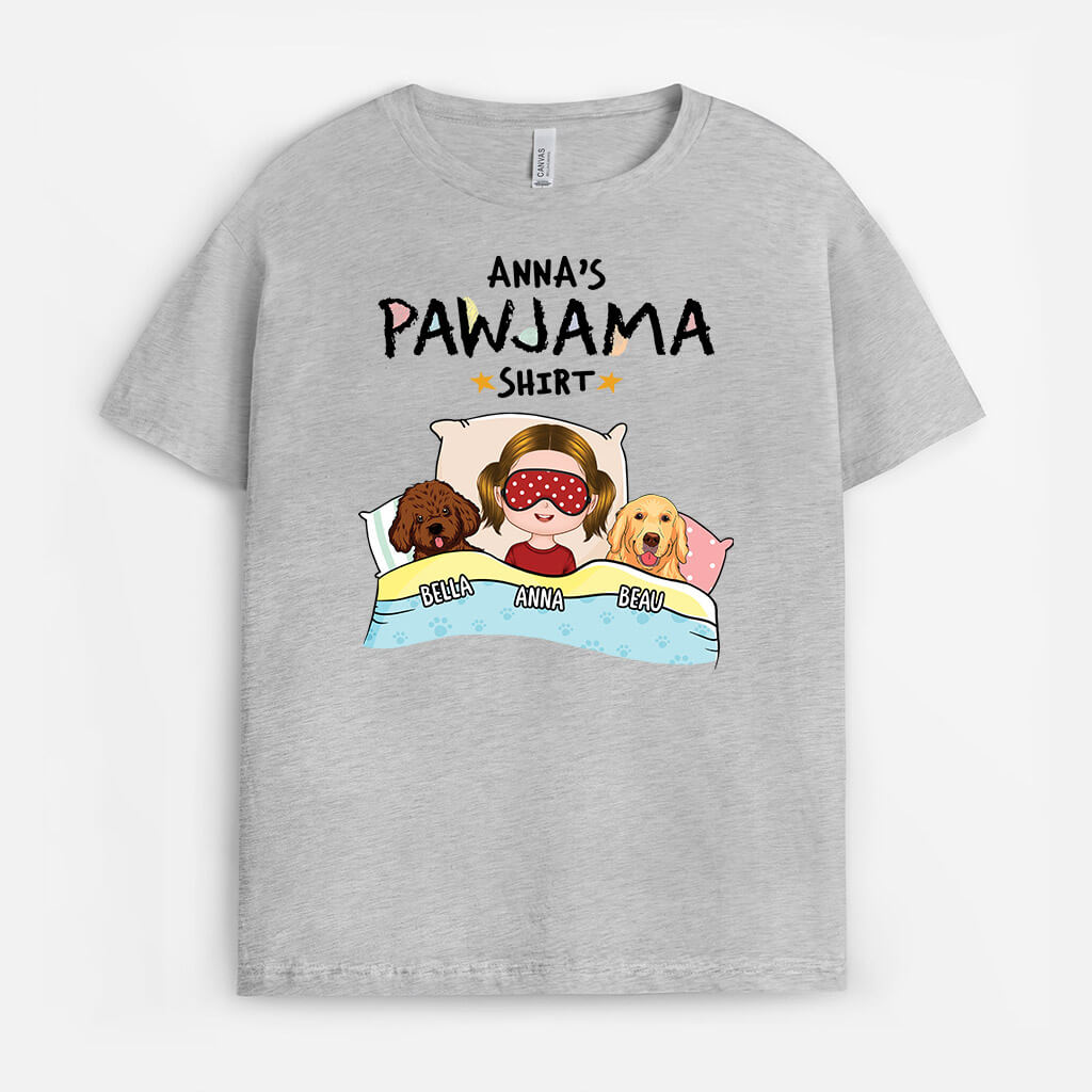 Personalized Pawjama With Dog Kid T-shirt