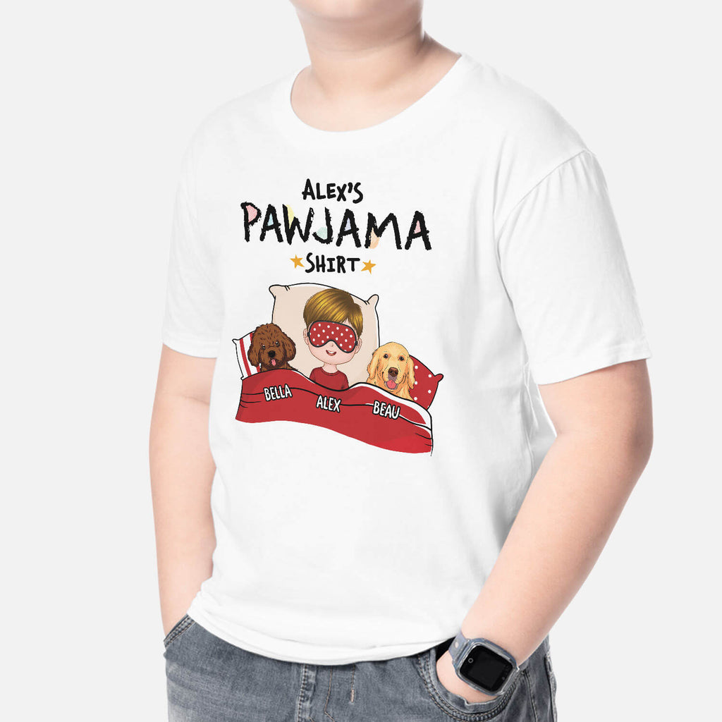 Personalized Pawjama With Dog Kid T-shirt