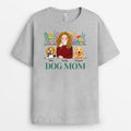 Personalized Dog Mom With Flowers T-shirt