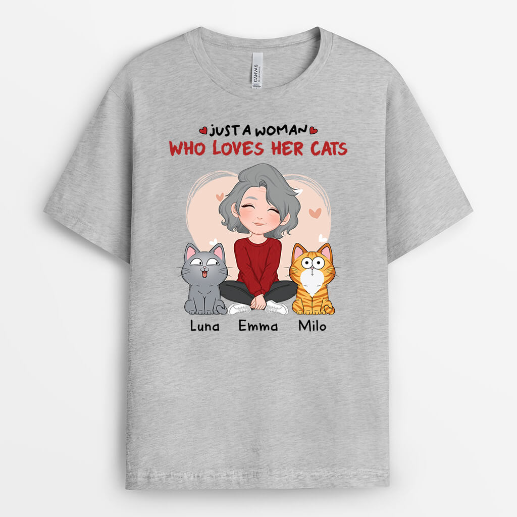 Just A Girl Who Loves Her Cats Shirt - Personalized Pet Clothes for Humans