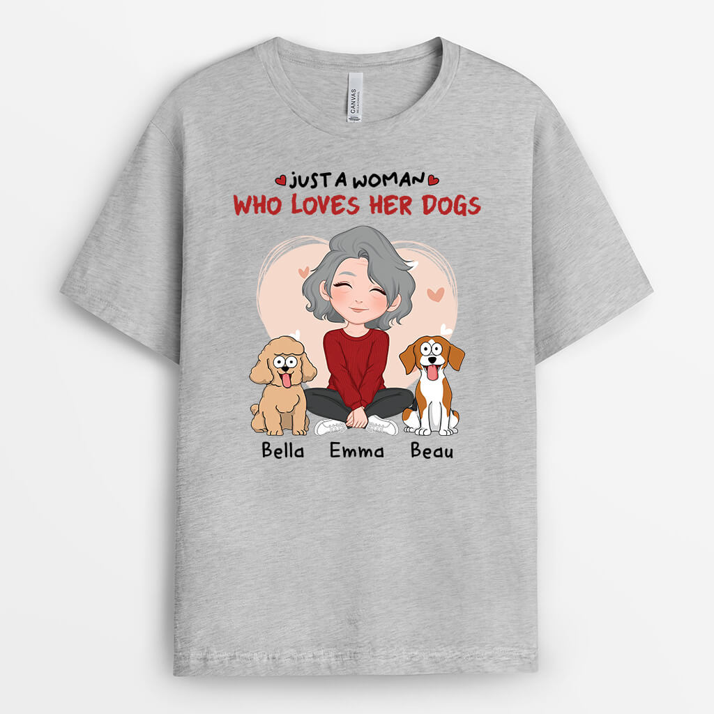 Just A Girl Who Loves Her Dogs - Personalized Gifts For Dog Lovers