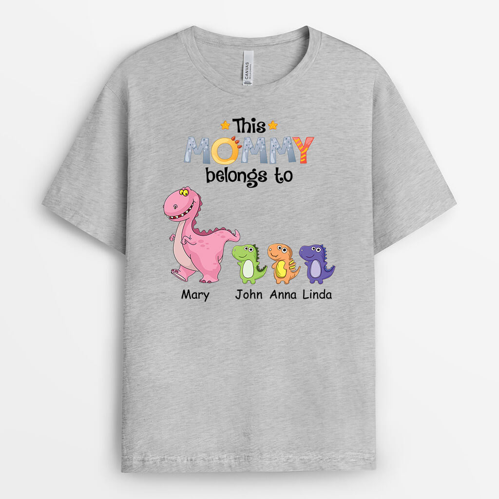 Personalized This Mommy Grandma Belongs To Dinosaurs T-shirt