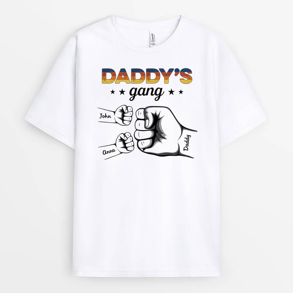 Personalized Daddy's Gang With Punch T-shirt