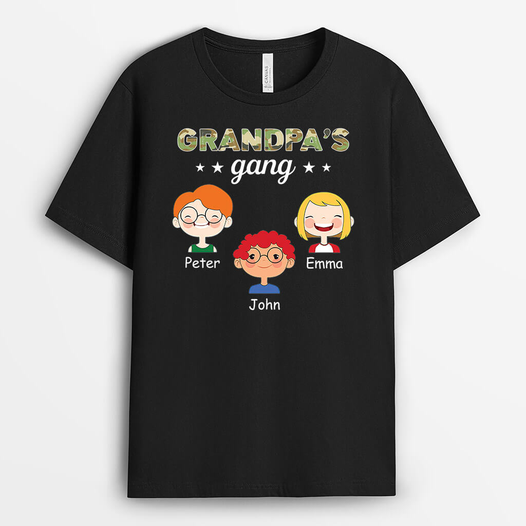 Personalized Daddy's Gang With Kids T-shirt
