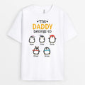 Personalized This Daddy Grandpa Belongs To Penguin T-shirt