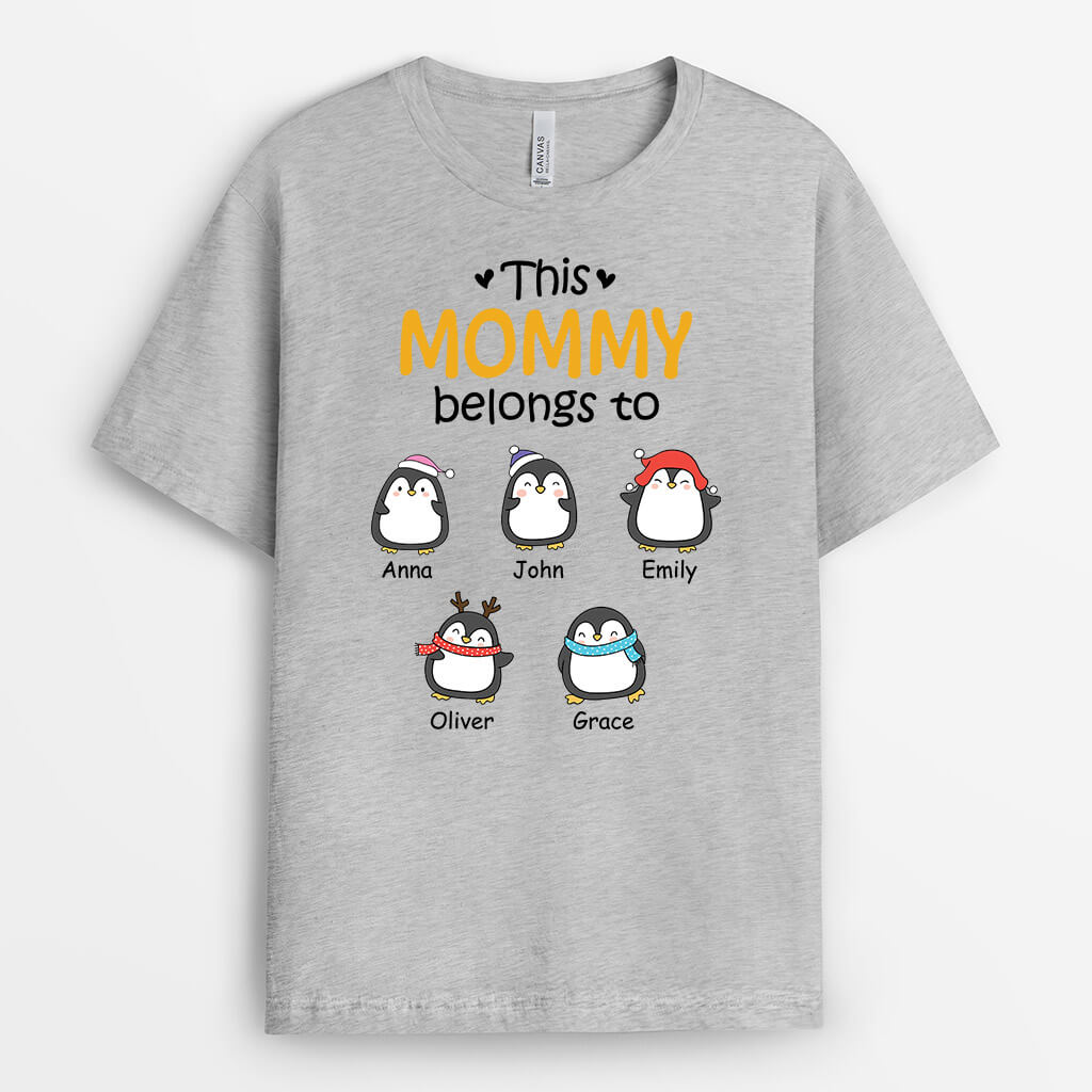 Personalized This Mommy Grandma Belongs To Penguin T-shirt