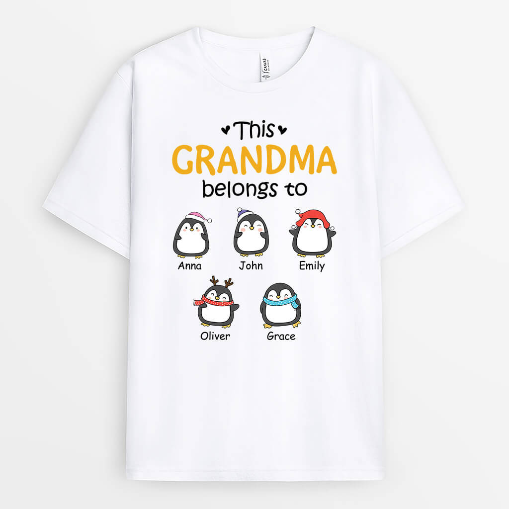 Personalized This Mommy Grandma Belongs To Penguin T-shirt
