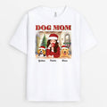 Personalized Dog Mom Sipping Christmas T-shirt