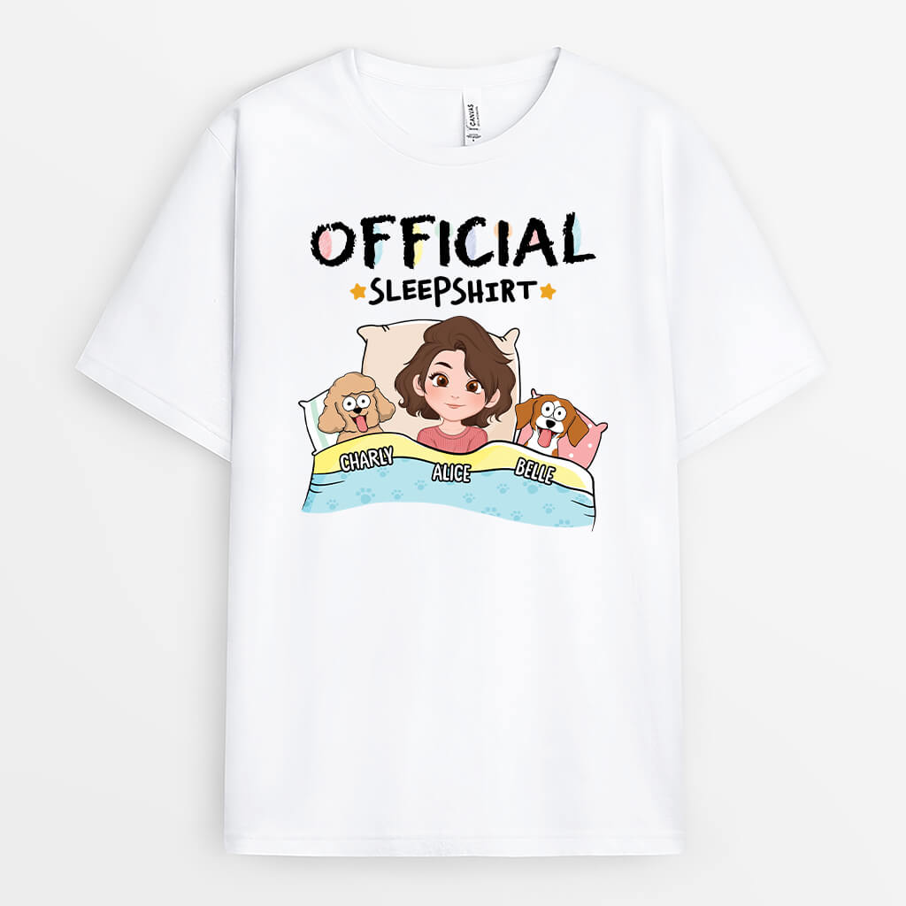 Official Sleepshirt With Dog - Personalized Dog T Shirts for People