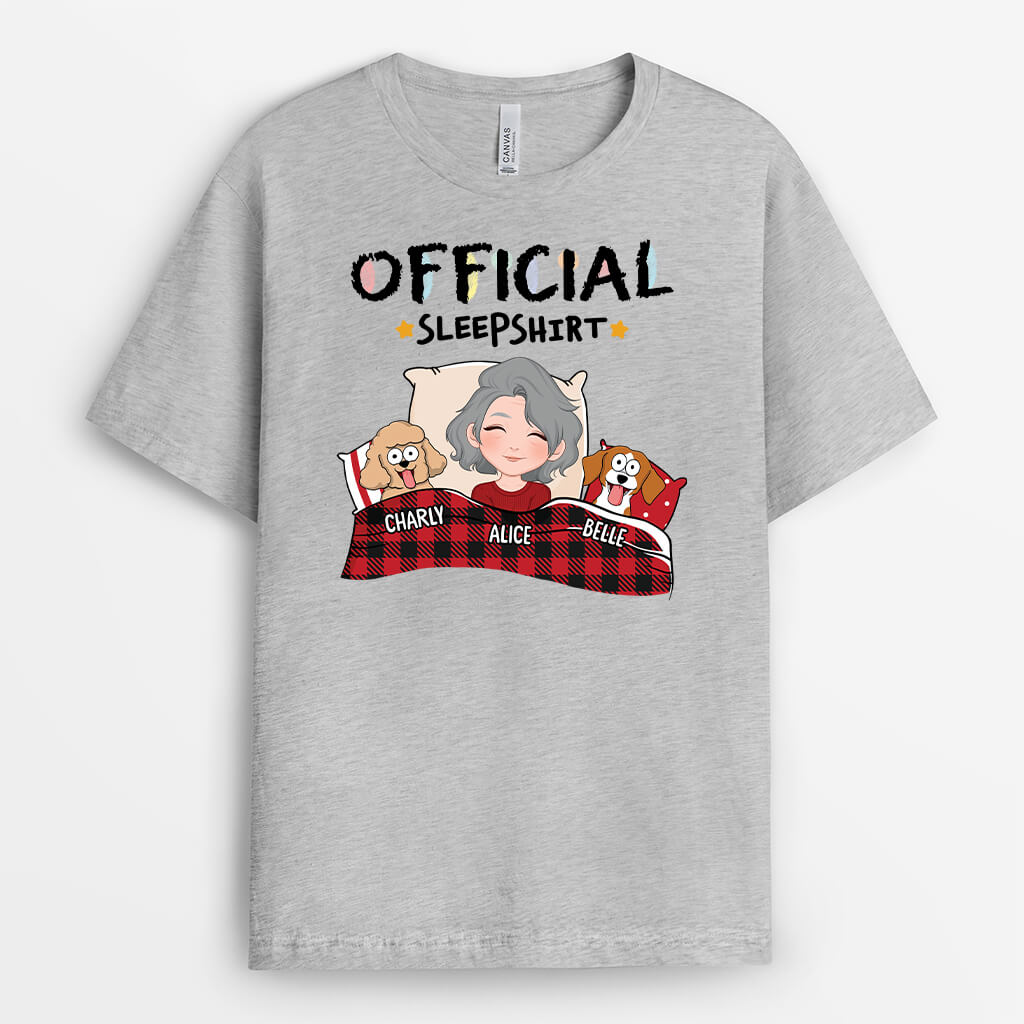 Official Sleepshirt With Dog - Personalized Dog T Shirts for People