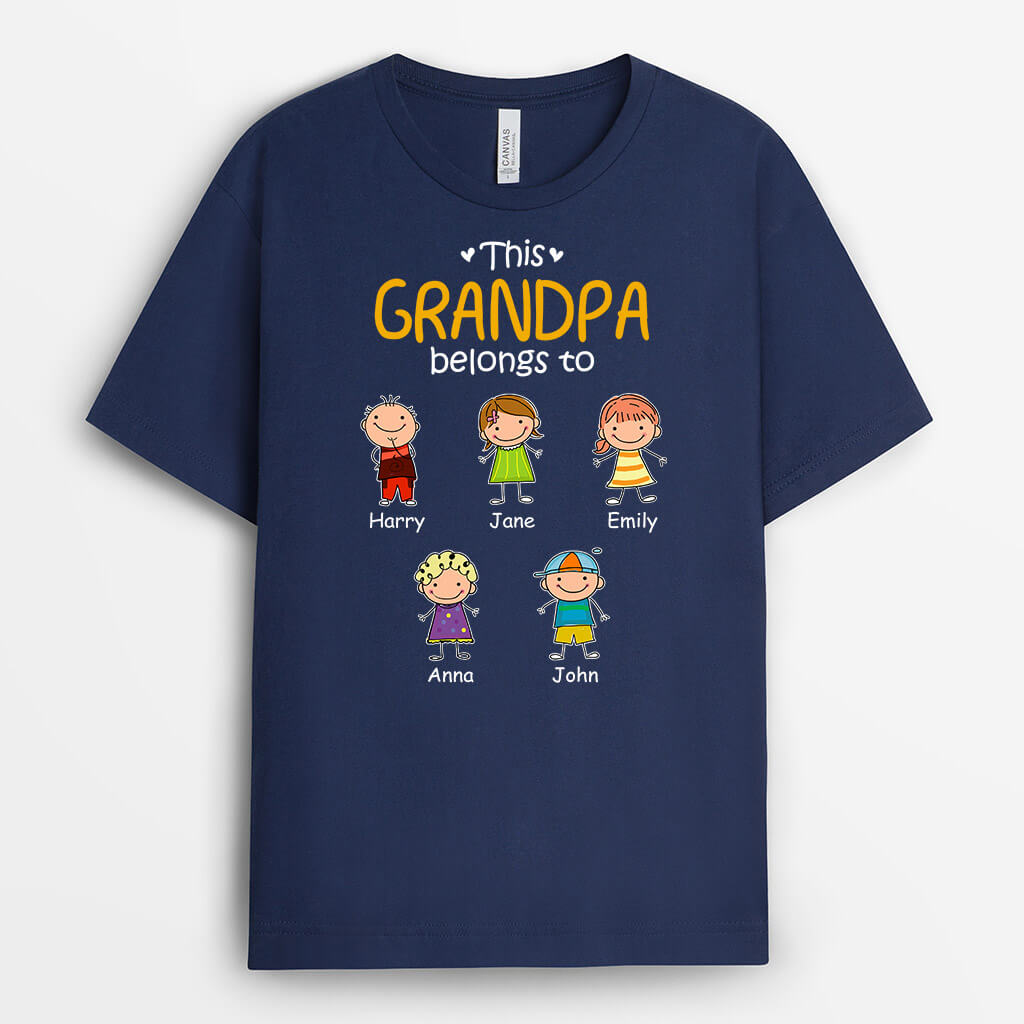 Personalized This Daddy Grandpa Belongs To T-shirt