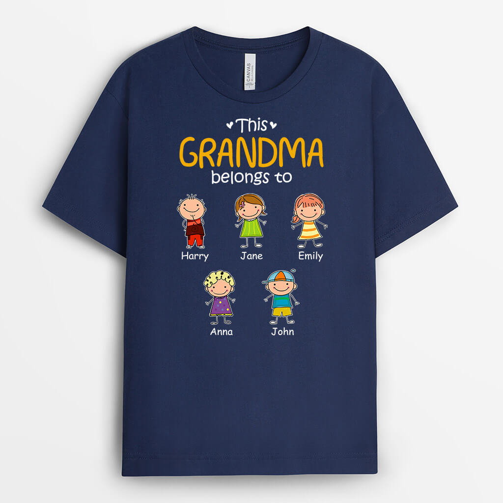 Personalized This Mommy Grandma Belongs To T-shirt