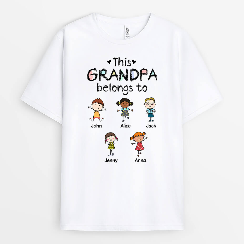 Personalized This Daddy/ Grandpa Belongs To Shirt with Names