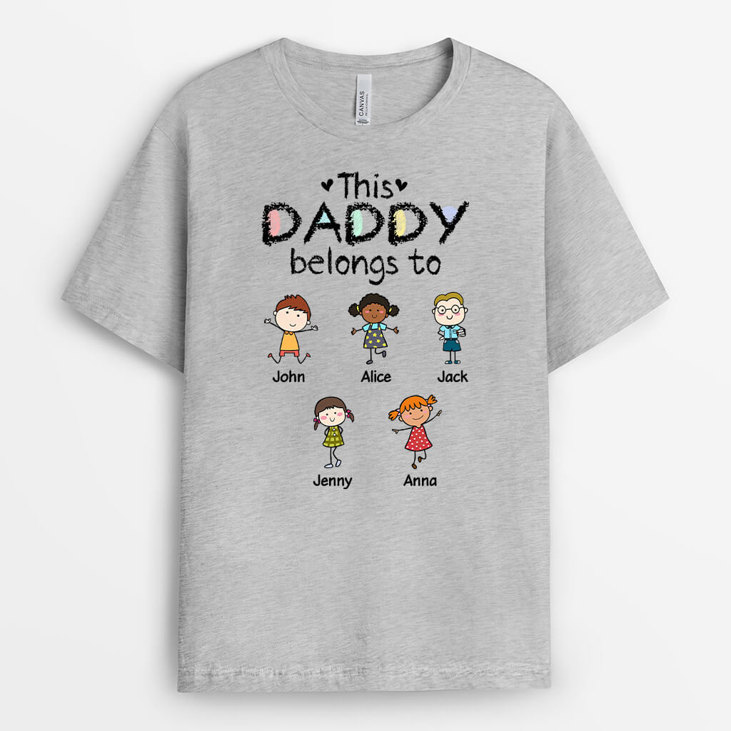 Personalized This Daddy/ Grandpa Belongs To Shirt with Names