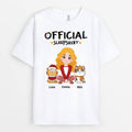 Personalized Official Sleepshirt With Cat Sitting T-shirt