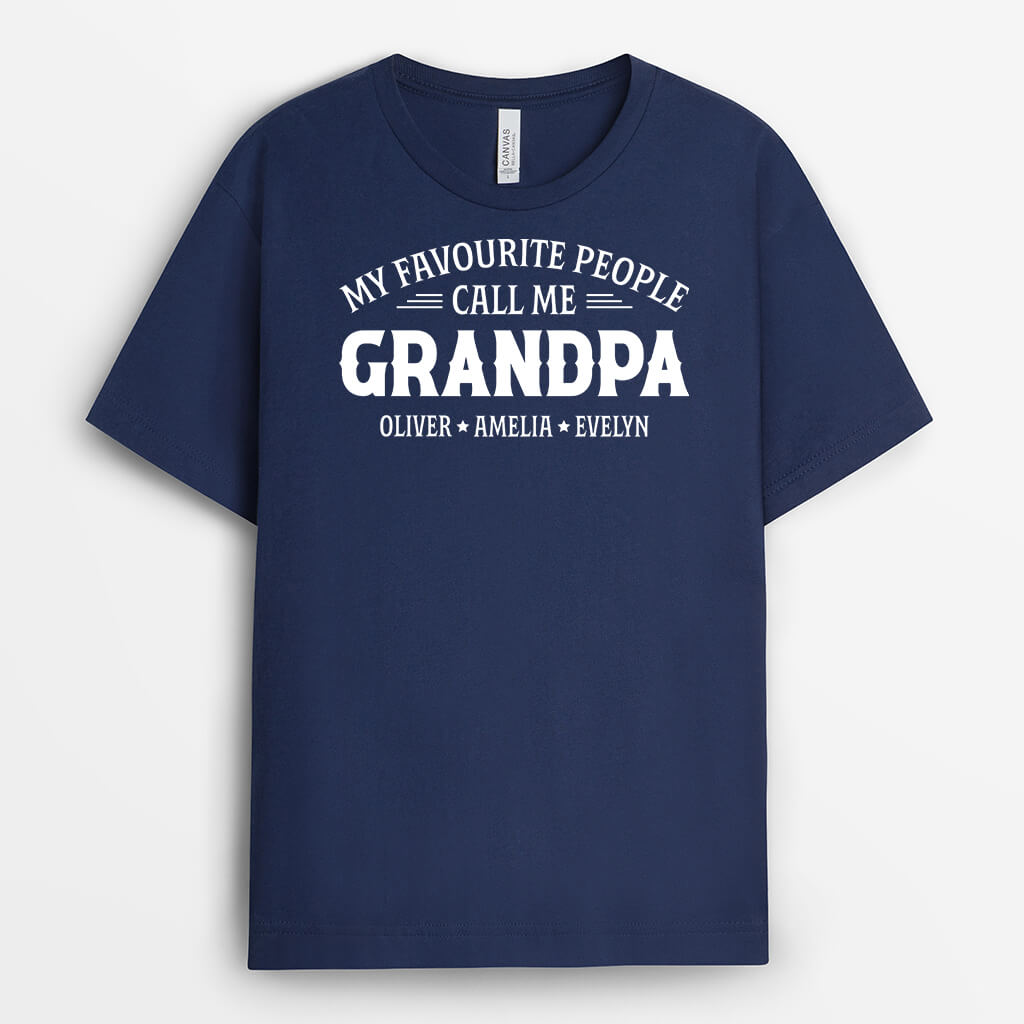 Personalized My Favorite People Call Me Papa T-shirt