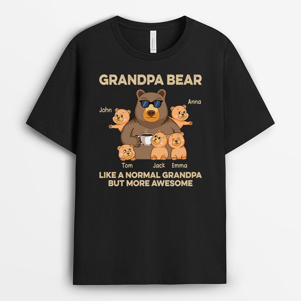 Papa Bear - Personalized Dad T-Shirt