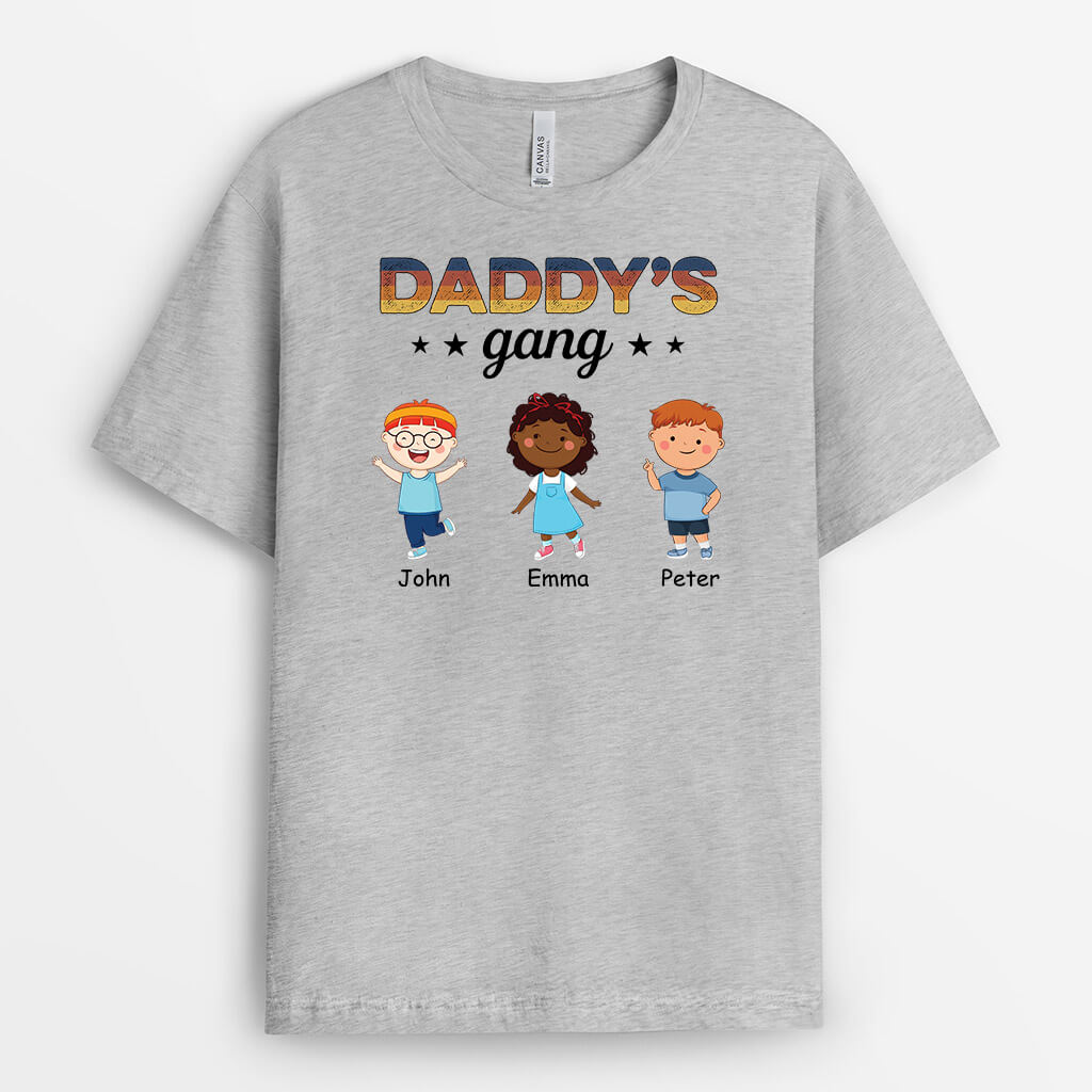 Grandpa's Gang - Personalized T-Shirt - Custom Grandpa Gifts