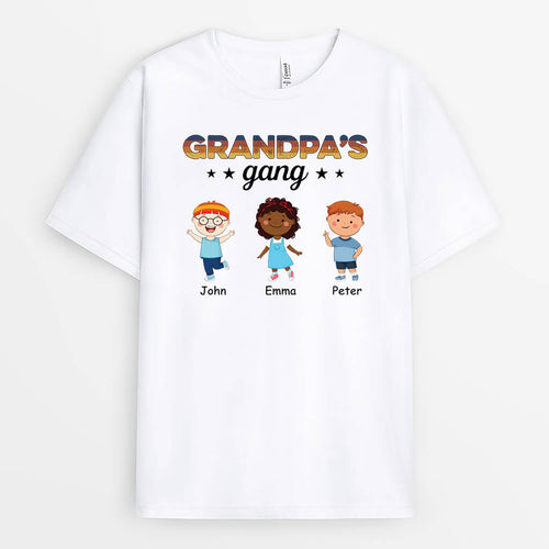 Grandpa's Gang - Personalized T-Shirt - Custom Grandpa Gifts