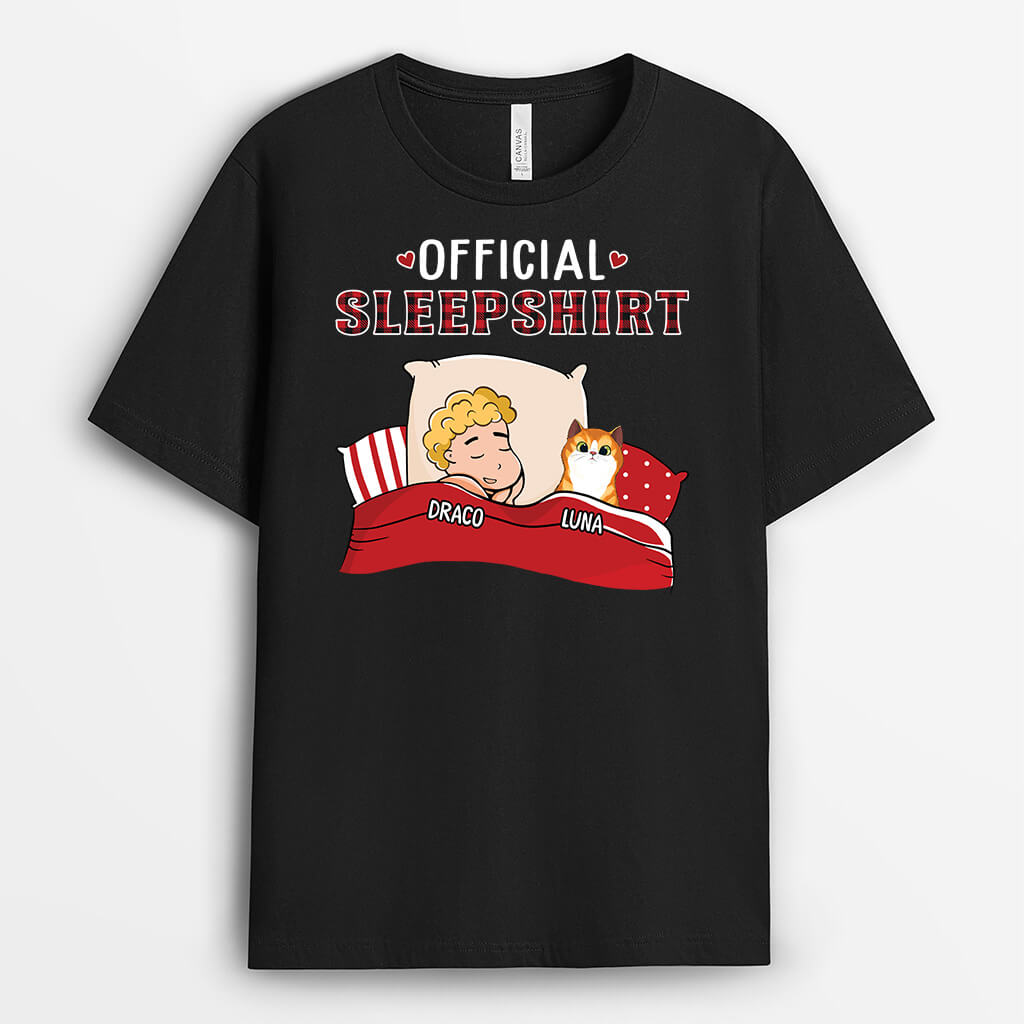 Personalized Official Sleepshirt Cat T-shirt