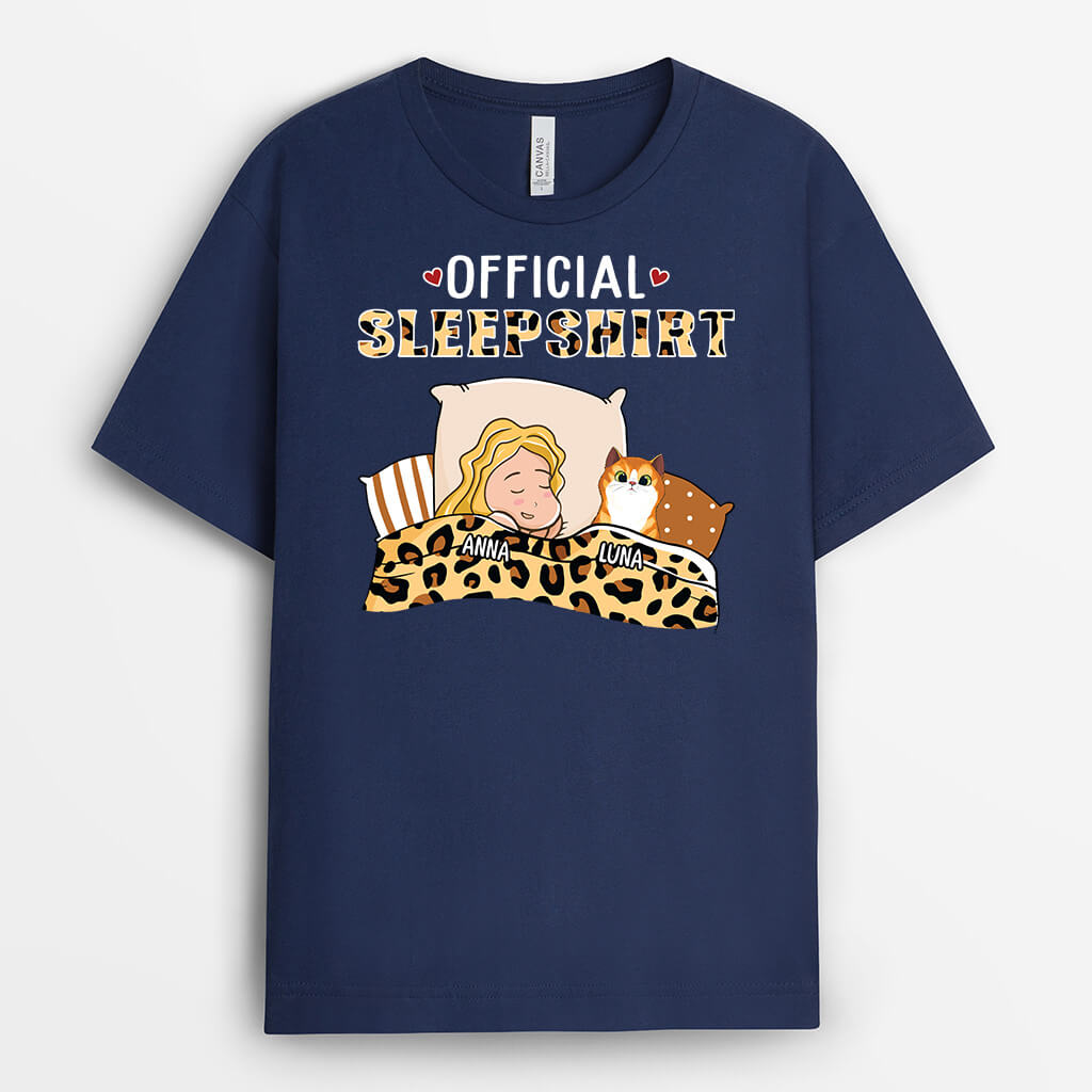 Personalized Official Sleepshirt Cat T-shirt