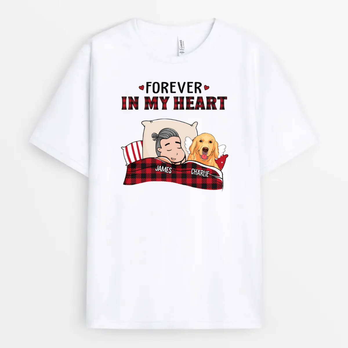 Dog Forever In My Heart - Custom T Shirt With Your Dog On It