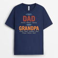 First Dad Now Grandpa - Personalized Grandpa T-Shirt