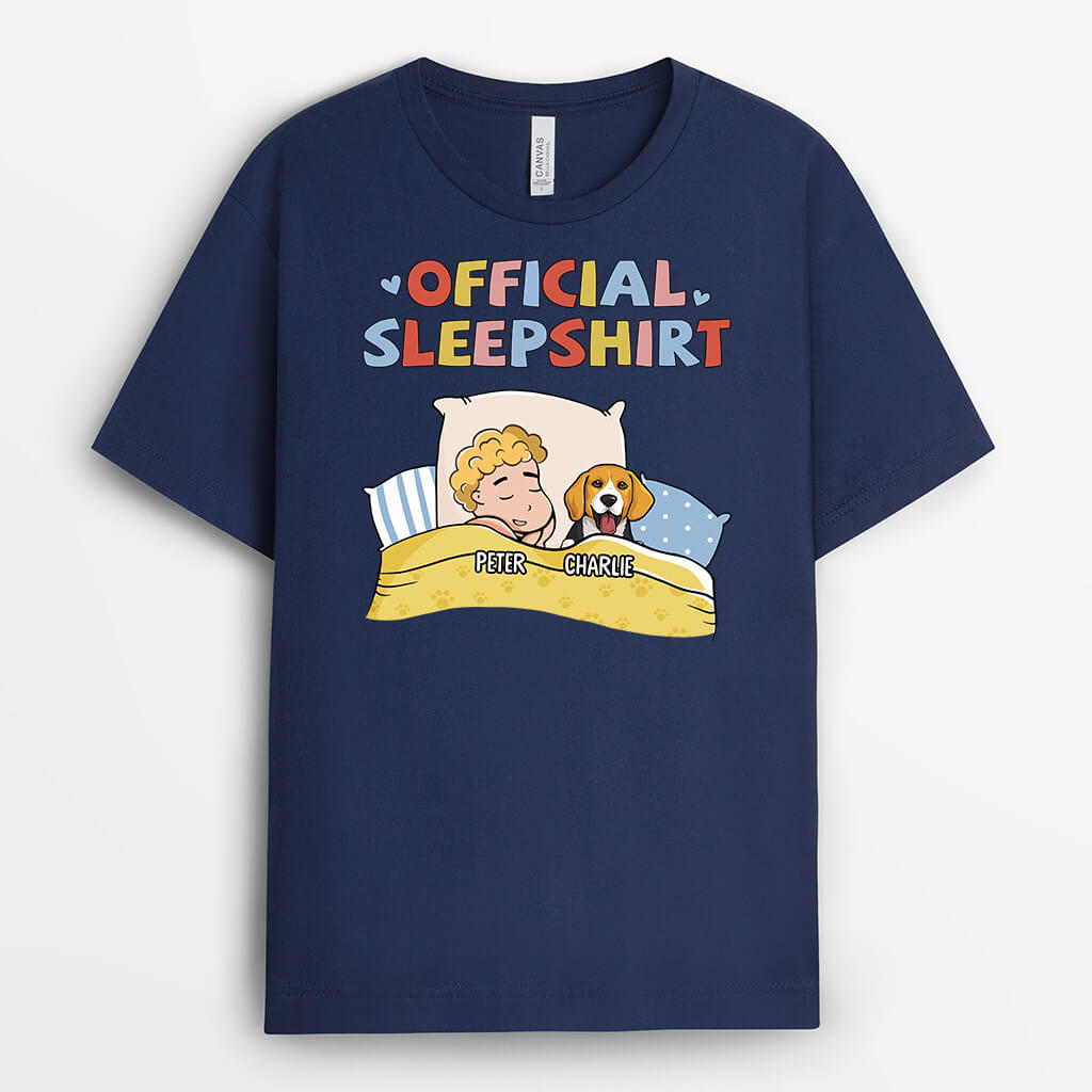 Official Sleepshirt With Dog - Customize Dog Shirts for Humans